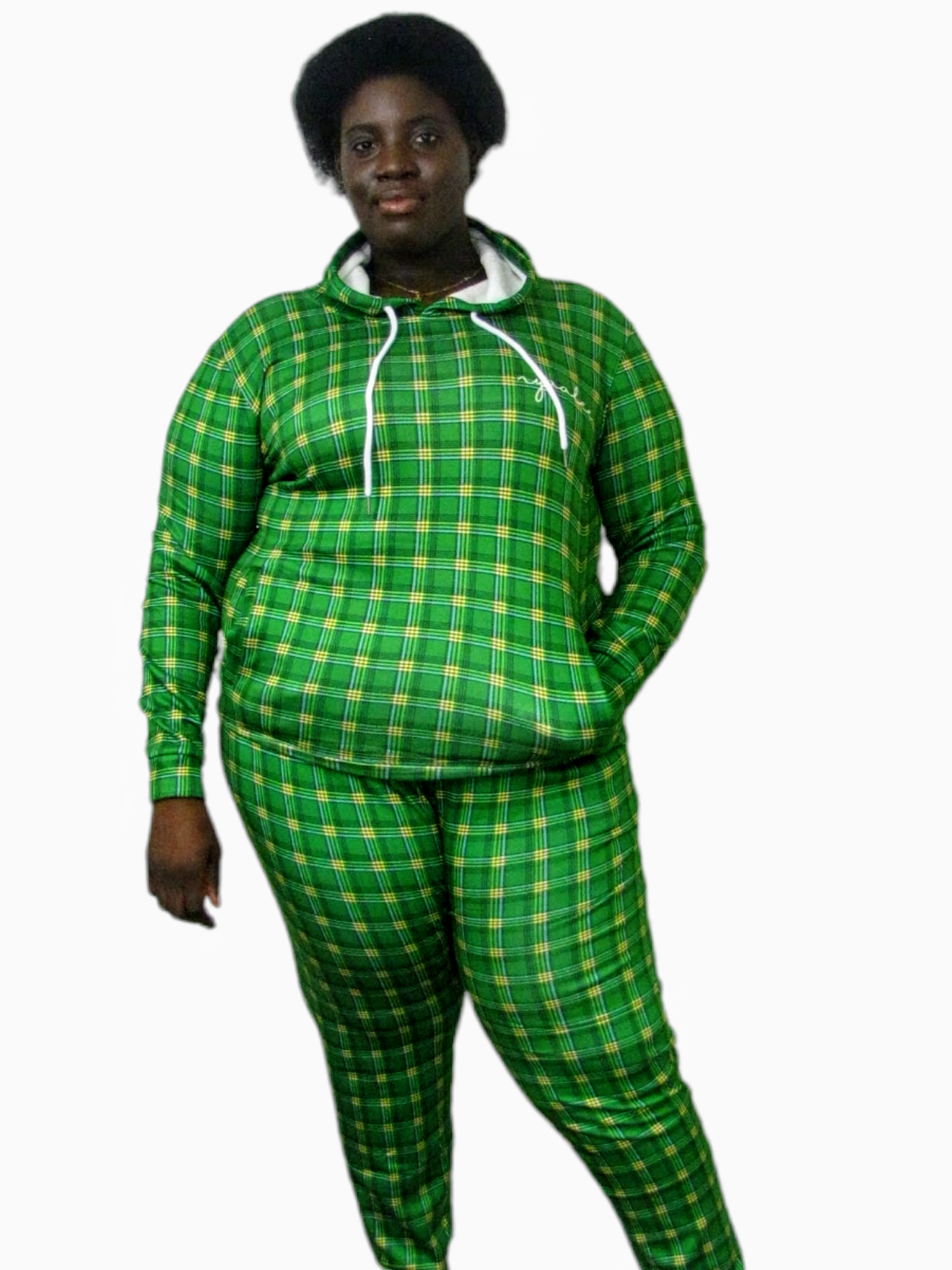 Green striped hoodie hot sale